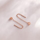 Saturday Fortune (ZLF) 18K gold ear wire rose gold star simple earrings one pair