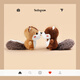 Cute little squirrel plush pendant keychain versatile school bag bag pendant creative jewelry doll ins female couple gift birthday gift gray