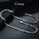 GsunG platinum necklace men's atmospheric PT950 double set horsewhip chain Xiping chain platinum men's necklace Cuban clasp chain Need to be customized Contact before shooting