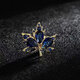 Jiemo Light Luxury Maple Leaf Brooch Men's Corsage Suit Pin Crystal Badge Simple and Attractive Pin Collar Pin Accessories c1 Red