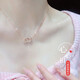 Mini&yaya heart-to-heart silver necklace women's love clavicle chain female birthday Valentine's Day gift for girlfriend and wife practical heart-to-heart necklace