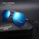 
DSUEOOS DESIGN HD polarized sunglasses men driving fishing color changing sunglasses men driving day and night anti-ultraviolet glasses 9906 black gold frame black gray film