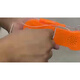 Maze de collision électromagnétique et électrique pour enfants, jouets de niveau d'impact de ligne en direct, entraînement de concentration, jeu de table parent-enfant [difficulté simple] Maze de collision électrique orange