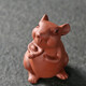Yuxuan purple sand tea pet attracts wealth, lucky rat, Ruyi ornaments, tea toys, tea art handmade, can nourish the zodiac, tea tray, tea insect home, Ruyi rat, red mud