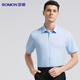 Romon machine washable ice silk cotton short-sleeved shirt men's shirt for young and middle-aged business half-sleeved dad top men's clothing