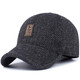 Li Ge middle-aged and elderly men's winter grandfather and father duck cap winter elderly warm thickened baseball cap elderly hat dark gray adjustable