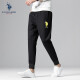 U.S.POLOASSN. Casual pants men's spring sweatpants sweatpants trendy Korean version 2021 straight loose knitted men's stretch cuff long pants men JC6102142309 black XL