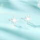 Liuguifu Jewelry Platinum Earrings for Women PT950 Snowflake Ear Stick Earrings Birthday Gift 0.95g