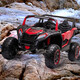 Vieruodis double children's electric car can seat adults four-wheel four-wheel drive remote control off-road baby and child 24V 4WD red + anti-1 explosion soft wheels + leather seat 24V10AH battery sub-power