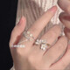 BJYL [Blooming Flowers] Camellia Ring Girl Friends Ring A niche Design Simple Opening Couple Gift Couple + Exquisite Gift Box