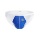 Fearless Captain Trendy Men's Low Waist Sexy Elastic Tight Breathable Transparent Mesh Silky U Protruding Bag Small Briefs Blue XL