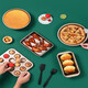 Cake mold baking tool set for novices, home pizza baking pan, biscuit bread oven baking package, Yafu high-end upgraded model, including electric egg beater + electronic scale package + decorating table