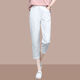 tzbt cropped pants for women in summer thin new fashion women's loose harem casual pants 690Q#green L [Suggested 100-115Jin [Jin equals 0.5 kg]]