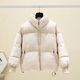 Ruizhu 2024 winter new thickened down cotton jacket for female students small Korean style loose warm cotton jacket trendy off-white S 90-110Jin Jin is equal to 0.5 kg