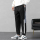 BABIBOY Sports Sweatpants Men's 2020 Autumn and Winter Trendy Workwear Leg Pants Trendy Brand Loose Student Casual Versatile Small Foot Nine-Point Pants Men's 3317 Black 2XL