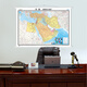 Tableau mural de la carte du Moyen-Orient (version reliée, chinois et langues étrangères 1,5 mètres * 1,1 mètres, tableau mural spécial pour l'étude de bureau et la décoration du salon, tableau mural de la série Hot Country)