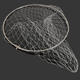 Double line folding stainless steel net head, fishing net head, folding fish net bag, fishing gear net, fishing net accessories, black dense eye 40cm, foldable net head