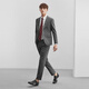 Qipai suit formal suit men's spring and summer new Korean style two-piece suit woolen suit 1JC70130 dark gray 46 (170)