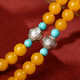 Potala Palace Chicken Fat Yellow Beeswax Bracelet 108 Beeswax Beads Men's and Women's Buddhist Beads Rosary Multi-circle Bracelet Birthday Gift Beeswax Jadeite 108 Rosary Beads