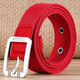 MANQIMEIYA 2025 zodiac year red belt men's bright red belt pin buckle overalls casual wedding canvas elastic belt 3.5cm wide upgraded red (good luck) 125cm