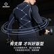Men's fitness clothing, high elasticity, quick-drying, breathable basketball running sports suit, short-sleeved compression garment, bottoming bodysuit, pure black ZZ1601134+ZZ1601135 long sleeves+trousers L