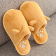 Yu Zhaolin children's cotton slippers for boys and girls parent-child autumn and winter warm plush slippers baby non-slip soft bottom home indoor adult cotton shoes bright yellow small ears 230