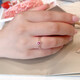 Eba Pigeon Blood Red 0.4ct Ruby Ring Colorful 18K Gold Diamond Ring for Girlfriend Birthday Gift Size Message (Spot Size 9 to 20)