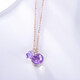 Avani 18K rose gold diamond pendant women's lucky bag money bag necklace colored gold pendant colored gemstone clavicle chain 18K gold diamond amethyst pendant rose gold