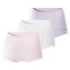 Pack of 3 guns and 3 pieces Class A antibacterial modal girls and children's students' flat underwear 59074B0 white+pink+purple 160