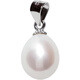 Nufeng S925 silver necklace freshwater pearl pendant single pendant without chain clavicle simple temperament for women purple 8-8.5mm (single pendant)