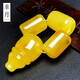 Xingyue Natural Beeswax Set Chicken Fat Yellow Amber with Beads Bodhi Accessories Bucket Beads Buddha Head Three-way Four-piece Set 8mm 4pcs Small Size (Adapted to 8-9mm Bodhisattva)
