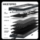 Belly Spirit MK870pro 87 Taste Obsidian Blackberry Side Mechanische Tastatur Drei-Mode-Obsidian Bluetooth Kabel verdrahtet Bluetooth Customized Computer Game Office Drei-Mode-Obsidian-Purple Qi Donglai Ktt Tea Roller