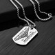 Feihua Men's Necklace Trendy Military Brand Pendant Boys Necklace Metal Titanium Steel Pendant Pendant Men's Military Brand Necklace