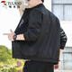 Woodpecker (TUCANO) Jacket Men's Spring and Autumn Loose Stand Collar Versatile Casual Jacket Trendy Comfortable Top Men's Black 4XL