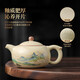 Qixuanyuan Huangru Kiln Qianli Jiangshan Xishi teapot light luxury high-end ceramic personal teapot Kung Fu tea set accessories