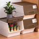 Camellia plastic clothing storage box quilt organizer box 34L coffee color 3 pack