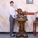 Dingxin Jingcheng cow ornaments, fortune is like a rainbow, company opening housewarming gift large ornaments, office God rewards those who work hard, floor-standing decorations 1.32 meters - fortune is like a rainbow, sandalwood color