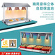 Shixishuo three-head buffet food heat preservation lamp commercial warming table warm food lamp pizza heating lamp double-head food heat preservation lamp double-head steel color acrylic lampshade