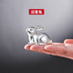 Guiyintang Pure Silver 999 Tea Pet Handmade Boutique Lucky Rabbit Tea Play Handle Pieces Can Raise Creative Ornaments Silverware Tea Set Accessories Welcome Rabbit + Certificate + Gift Box