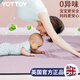 Yottoy extra large TPE double yoga mat thickened, widened and lengthened non-slip mat floor mat children's home dance practice mat taro purple