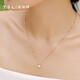 Xie Ruilin (TSL) 18K gold diamond necklace shining heart series color gold clavicle chain BD161 (64088)