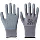 Nylon latex wrinkle gloves labor protection anti-slip wear-resistant king thickened rubber latex breathable construction site work for men and women Xinjixing wear-resistant king gray 12 pairs