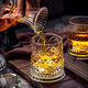Depinte decompression fun luminous rotating whiskey cup foreign wine rotating cup crystal glass household beer glass water cup star diamond cup 254ml 1 piece