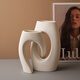 BHM art ceramic vase modern simple home creative decoration living room soft decoration high-end decoration plain embryo 21cm