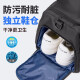 POLO旅行包男士行李袋独立鞋仓健身包出差多功能大容量手提包 黑色