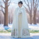 Libaixin Cloak Hanfu Women 2025 Autumn and Winter New White Long Velvet Thickened Ancient Costume Cape Super Fairy Ancient Style Shawl White One Size Thickened Shawl