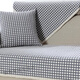 Runhuanian cotton and linen sofa thickened non-slip all-season universal cotton thread solid wood simple modern color fabric sofa towel cover color strip 110*210cm