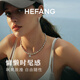 HEFANG He Fang Jewelry Bubble Double Layer Earrings Silver Earrings Light Luxury High-end Feeling Birthday Gift for Girlfriend Silver Gray/Earrings Style