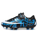 Youth training football shoes children's long spikes and Velcro for boys, primary school students, middle and large children's football sports training shoes 157 blue ding-Velcro 35 socks + guard