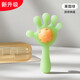 Shubeidi Little Mushroom Teether Baby Soothing Chew Teething Glue Oral Appetite Period 3-4-6 Months and Over Baby Anti-eating Hand Grinding Silicone Stick Green Palm Rattle Teether Free Storage Box